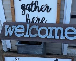 Rustic Wooden Framed Sign Trio