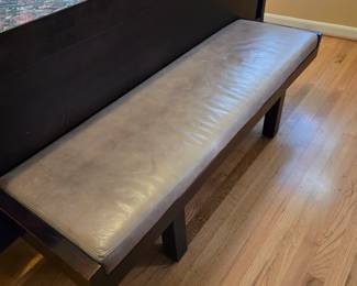 Coach leather bench