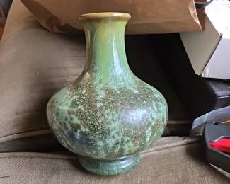 Fulper pottery leopard skin genie bottle