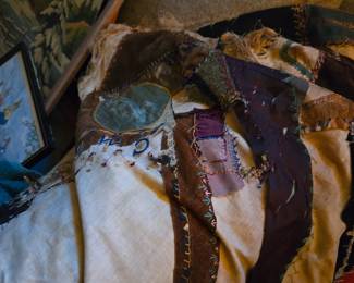 Silk crazy quilt