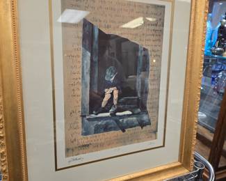 framed and signed artist proof lithograph 