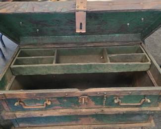 Antique railroad/ stagecoach strong box made by Vanderman manufacturing, awesome old find 