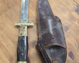 vintage folding pocketknife with sheath 