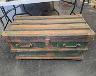 Antique railroad/ stagecoach strong box made by Vanderman manufacturing, awesome old find 