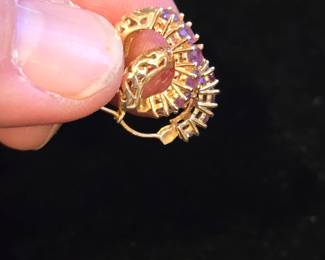 14k gold Amathyst Earings 