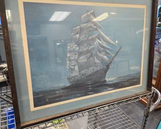 framed nautical print 