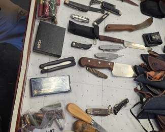 Misc pocket knives and more 