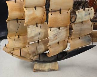 model ships made of horn 