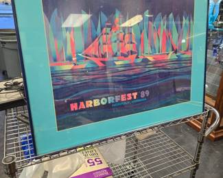 framed harbor fest poster 1989
