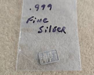 1 gram fine silver bar 