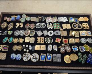 collection of cufflinks 