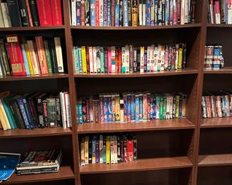 VHS / DVD's & Bookcases 