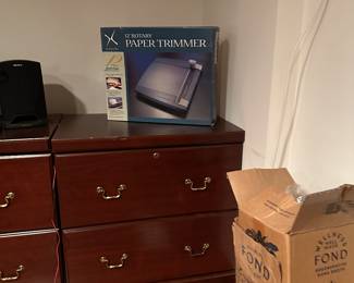 Filing cabinets and Paper Trimmer 