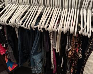 walking closet with Shoes, Clothing (Men's & Women's) 