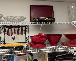 assorted kitchen and serving pieces 