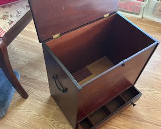 Mahogany desk top chest 