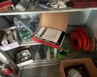 Faucet (nib), extension cord reels, straps