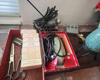 Vintage barber tools