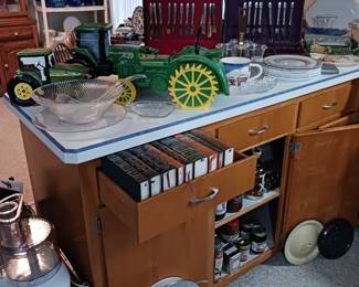 3 John Deere Cookie Jars, 2 More Flatware Sets and Kitchen Items!