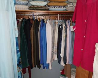 Views from the Closet with Vintage Dresses Hanging on the Doors!