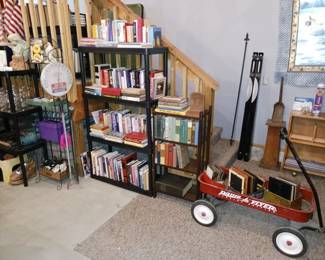Even More Books! Radio Flyer Wagon and Lots of Picture Frames too!