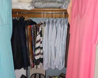 Another Closet with Sample of Vintage Dresses on Doors!