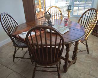 Vintage Gateleg Dining Table with Windsor chairs