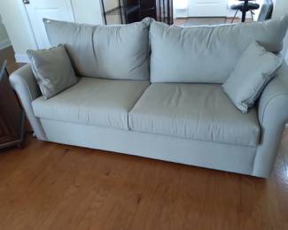 sleeper sofa, cushion covers zip off to launder
