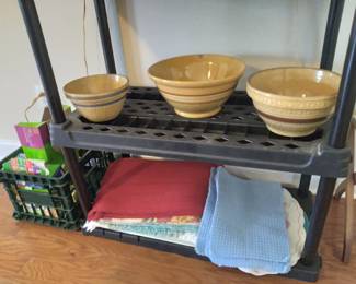 Antique Yellow ware bowls