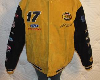 A series of Nascar jackets front & back..... this one is suede.