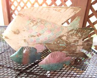 Carved wooden fish