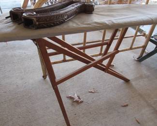 Wooden ironing board