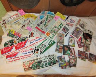 Various Nascar stickers etc.