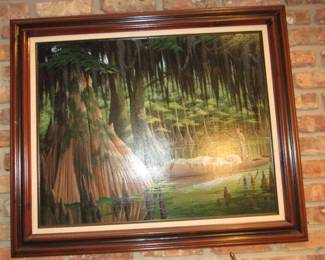 Local artist Akers oil painting