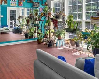 Sunroom Blue Storage Bench Seat & Mini Sofa Seat