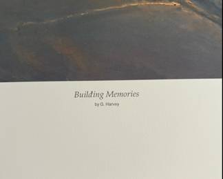 G. Harvey (1933-2017) "Building Memories" limited edition Print $50