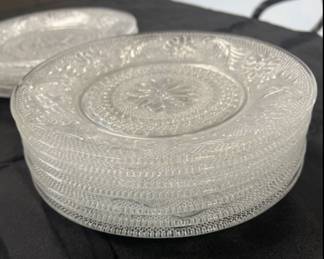 set of vintage etched glass - asking $60 for set