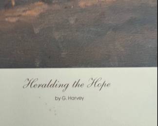 G. Harvey (1933-2017) "Heralding the Hope" limited edition Print $50