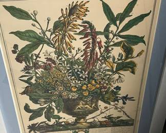 Framed Floral Birthday print - $20