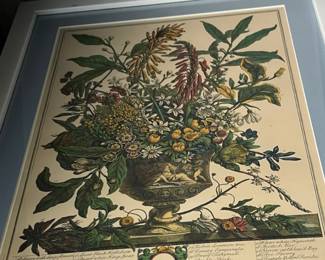 Framed Floral Birthday print - $20