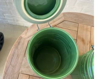 Vintage - Andrea by Sadek - Three Storage Canisters $75