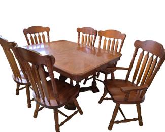 Solid Oak Table and Chairs