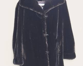 Debrowsky and Perlbinder Faux Mink Coat