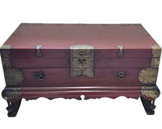 Chinese Red Lacquered Chest