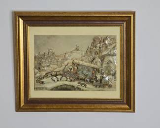 Anton Pieck 3D Art Framed