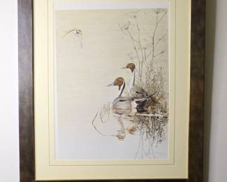 Thomas Quin n Birds Pintails Killdeer Signed Framed