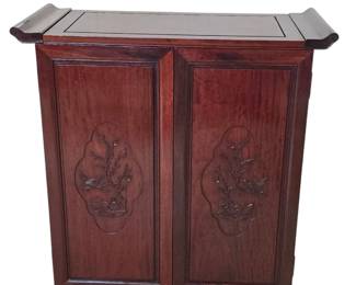 Vintage Chinese Rosewood Bar Cabinet