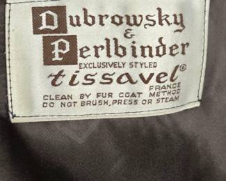 Debrowsky and Perlbinder Faux Mink Coat