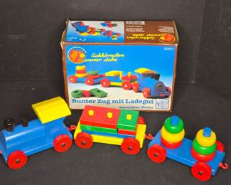 Rare Eichhorn Wooden Train Learning Toy