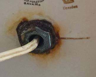 Gerold Porzellan Bavaria Dresdan Cherub Lamp